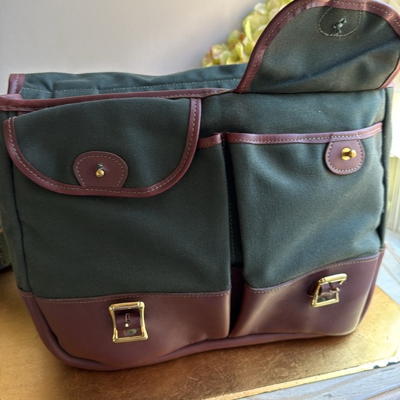 RARE! Vintage Orvis Company Canvas and Leather Messenger Bag - Picture 11 of 16